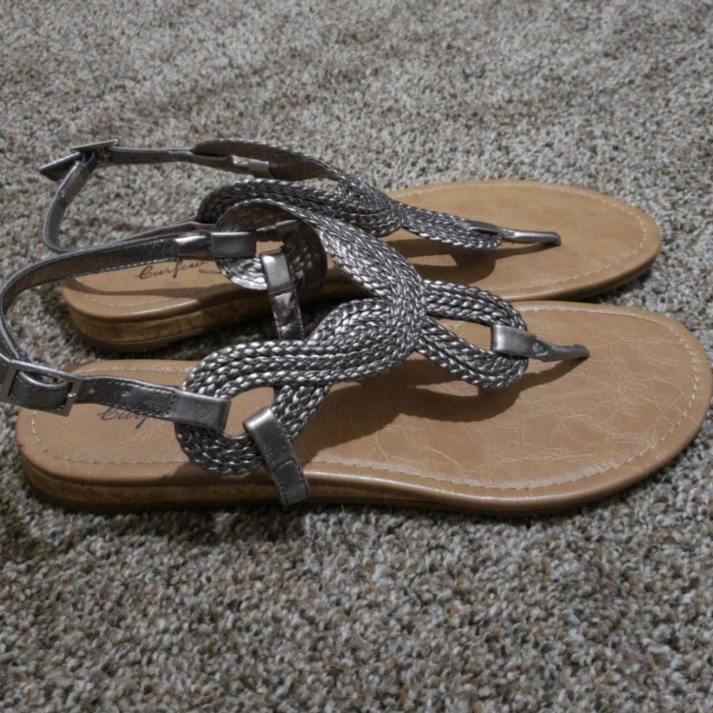 Silver sandals